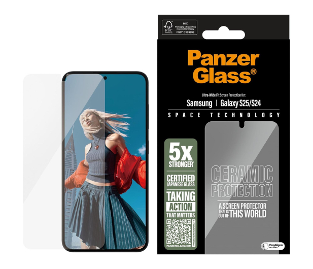 PanzerGlass Ultra-Wide Fit do Samsung Galaxy S25 ceramic - 1538878 - zdjęcie